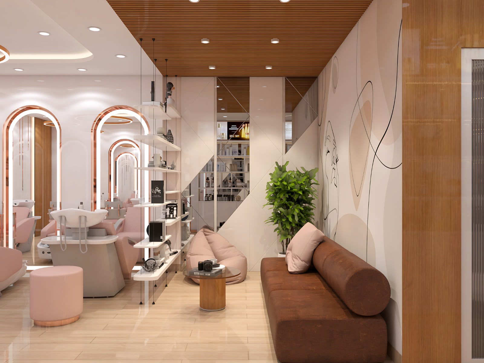 Salon relaxation lounge