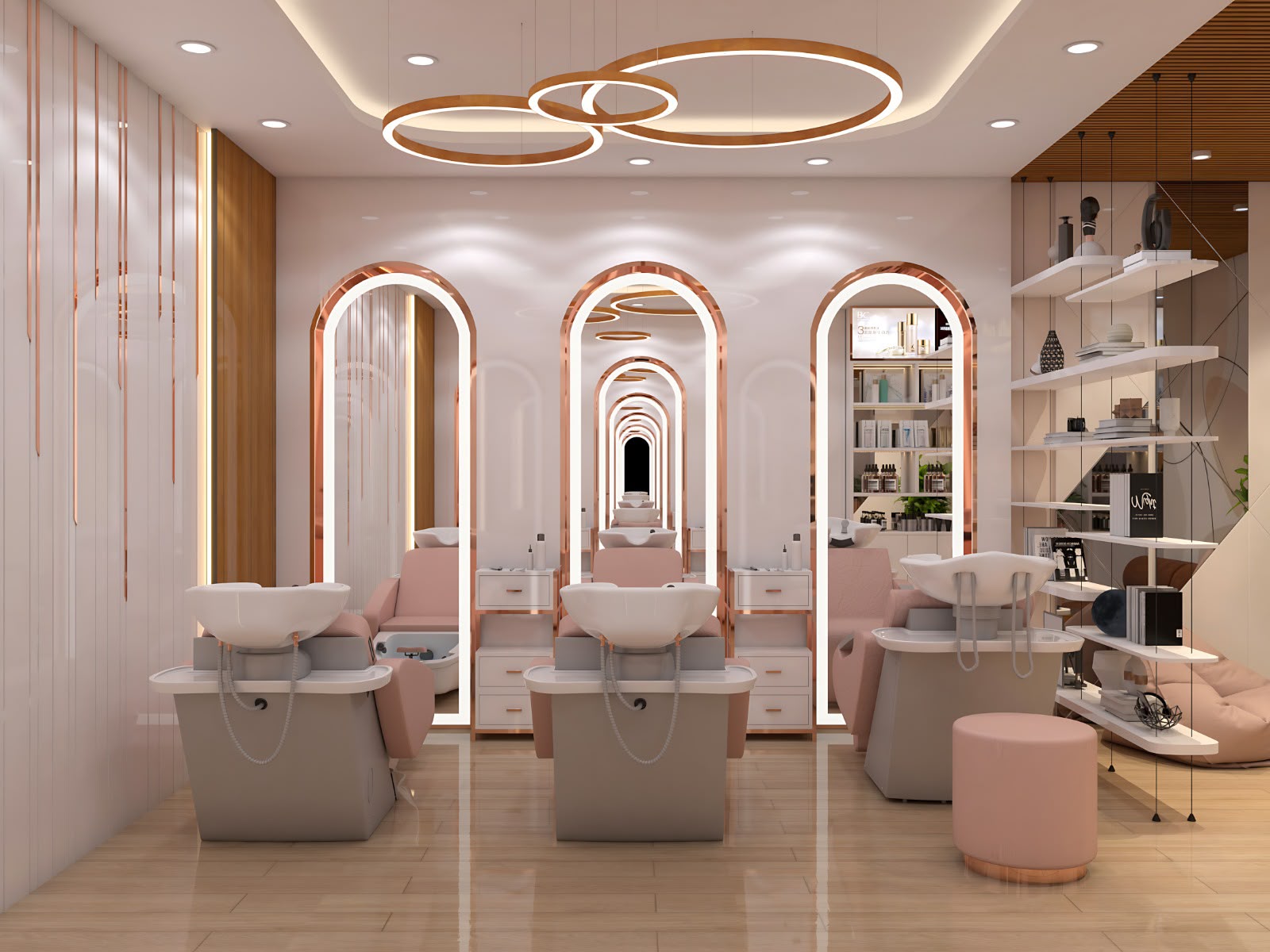 Elegant salon mirrors