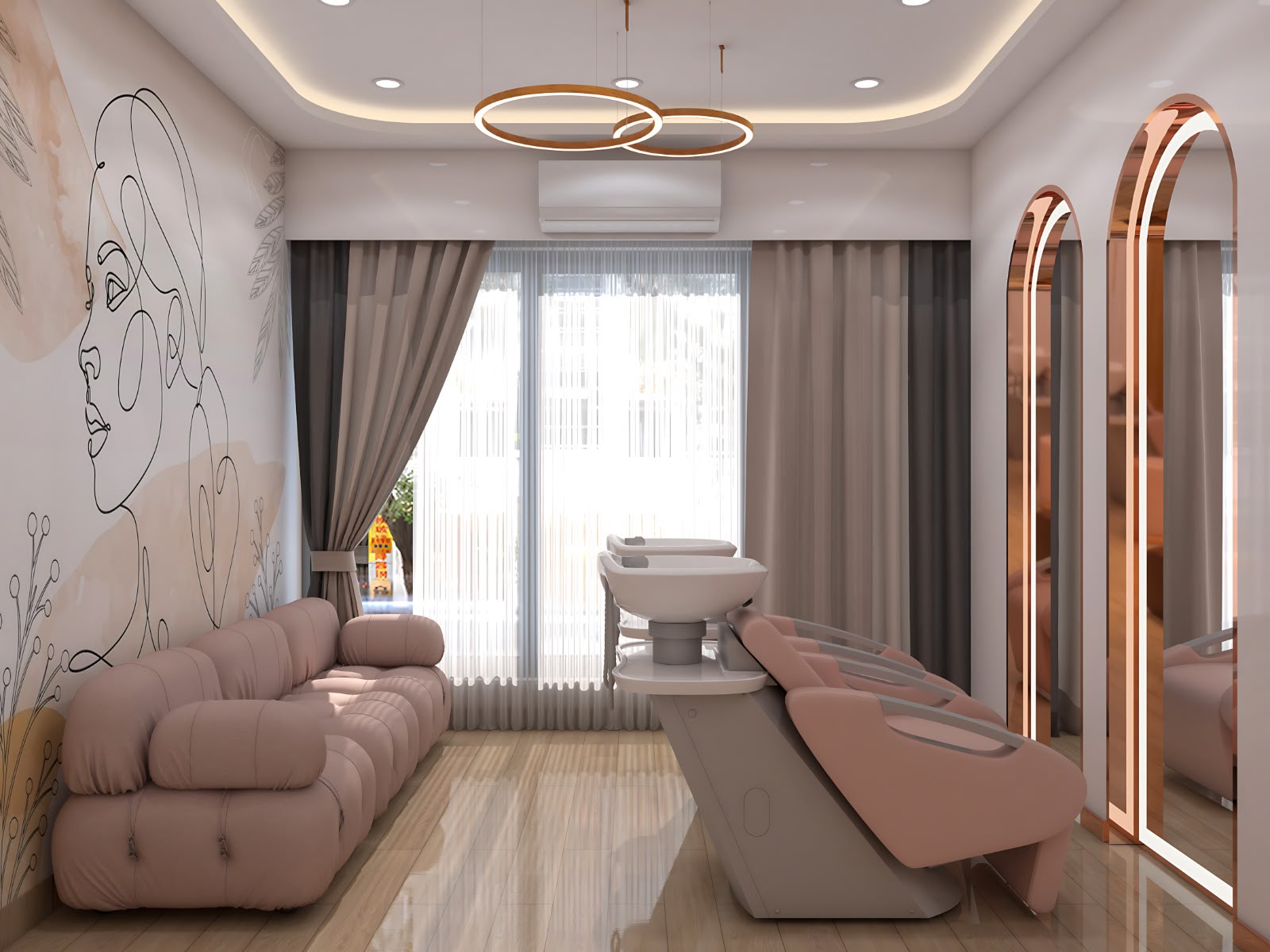 Salon wash lounge